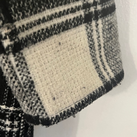 Audrey Black White Checks Shirt Tail Jacket Dress - Picture 13 of 15